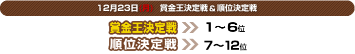 賞金王決定戦 12月20日(金) 第11・12レーストライアル戦